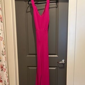 Crystal Sky Fuchsia Sleeveless Jumpsuit